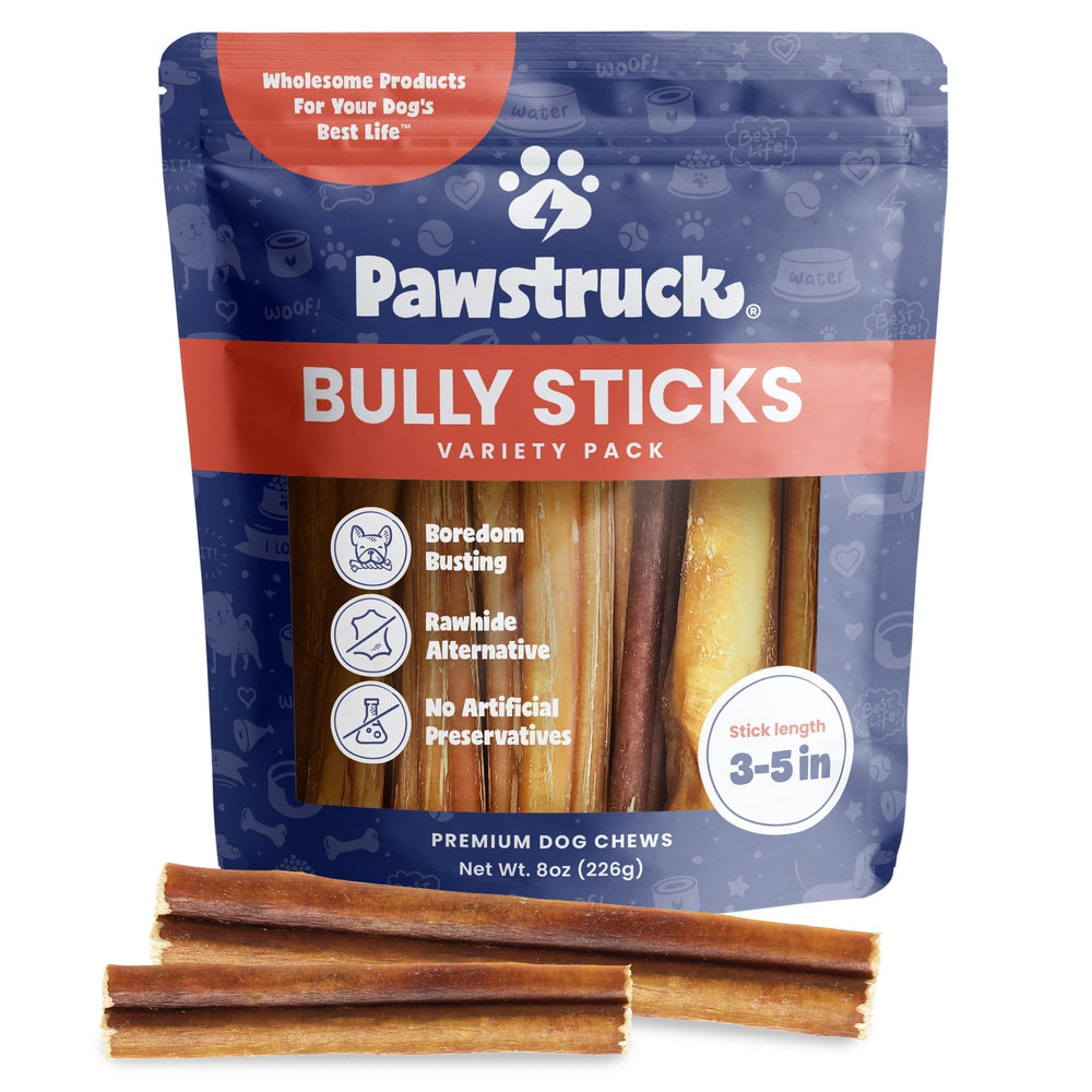 Pawstruck small-dog bully sticks 8oz bag long-lasting chews for tiny breeds