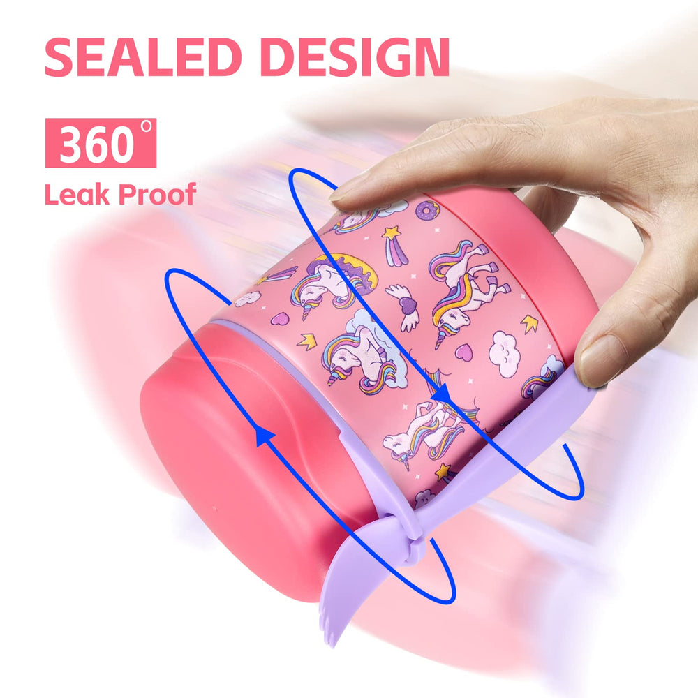 Leak-proof lid keeps bags clean during school days