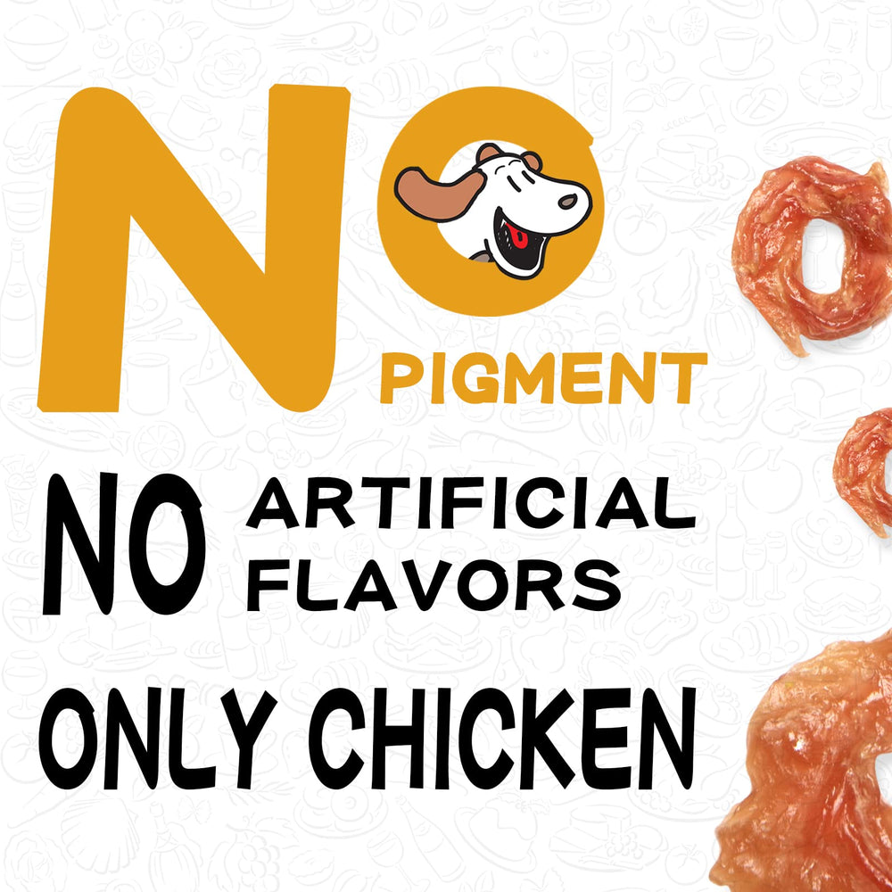 PAWUP anneaux poulet sans colorants artificiels, friandise pure.