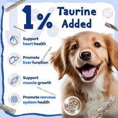 PAWUP Cod Skin Rolls taurine ingredients close-up supports daily nutrition for dogs