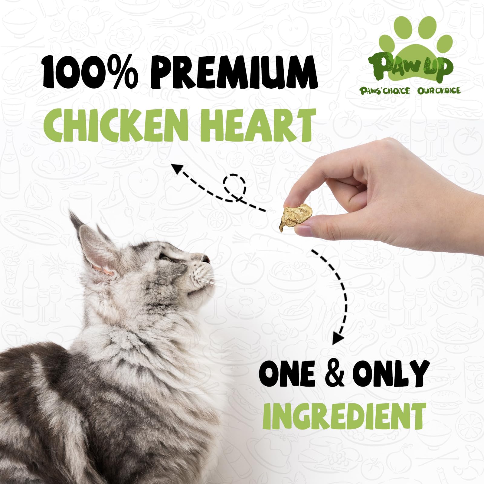 PAWUP Coeur de poulet séché – morceaux pratiques pour récompenses lors de l'entraînement