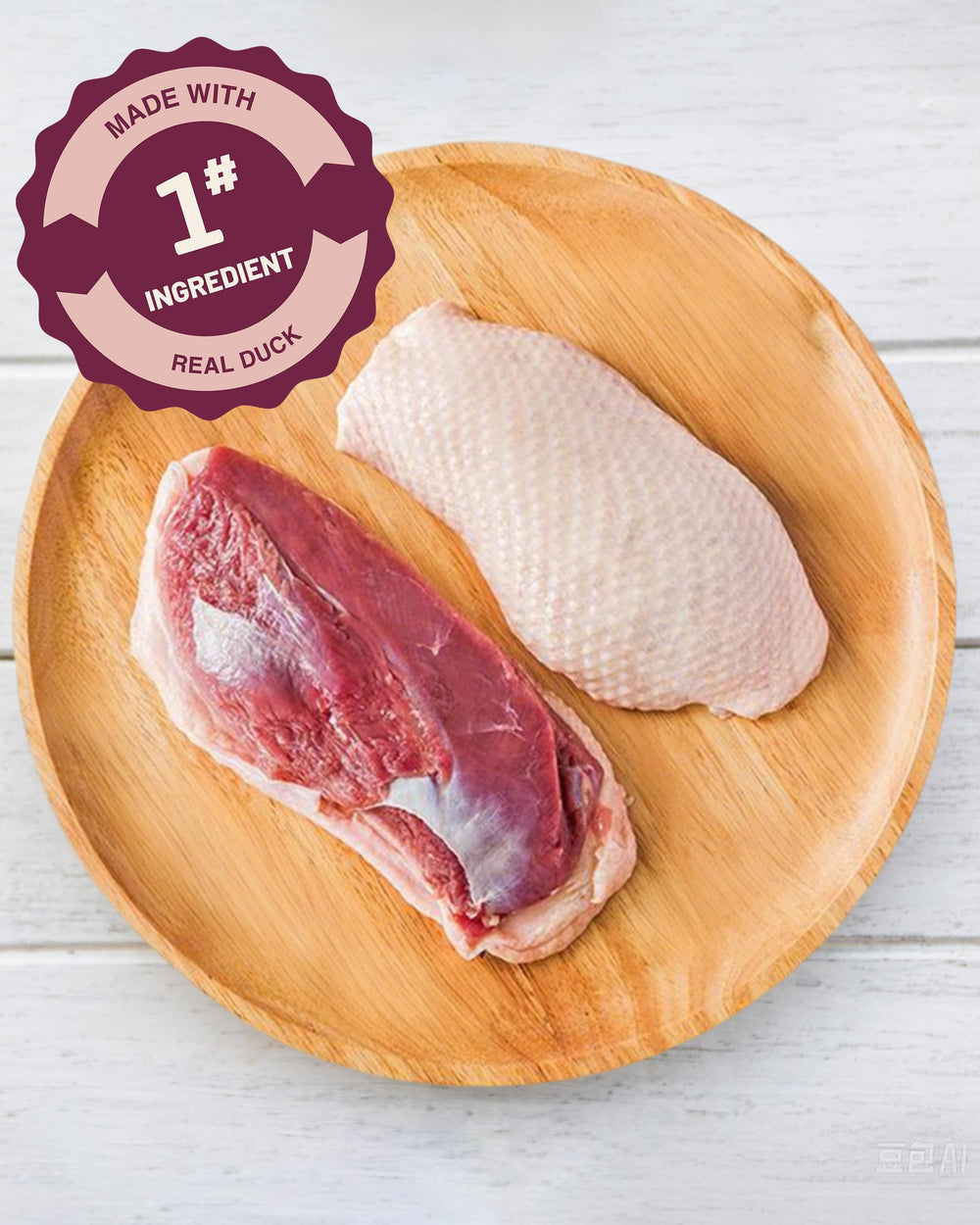 PAWUP duck jerky strips omega-rich formula supports healthy coat.