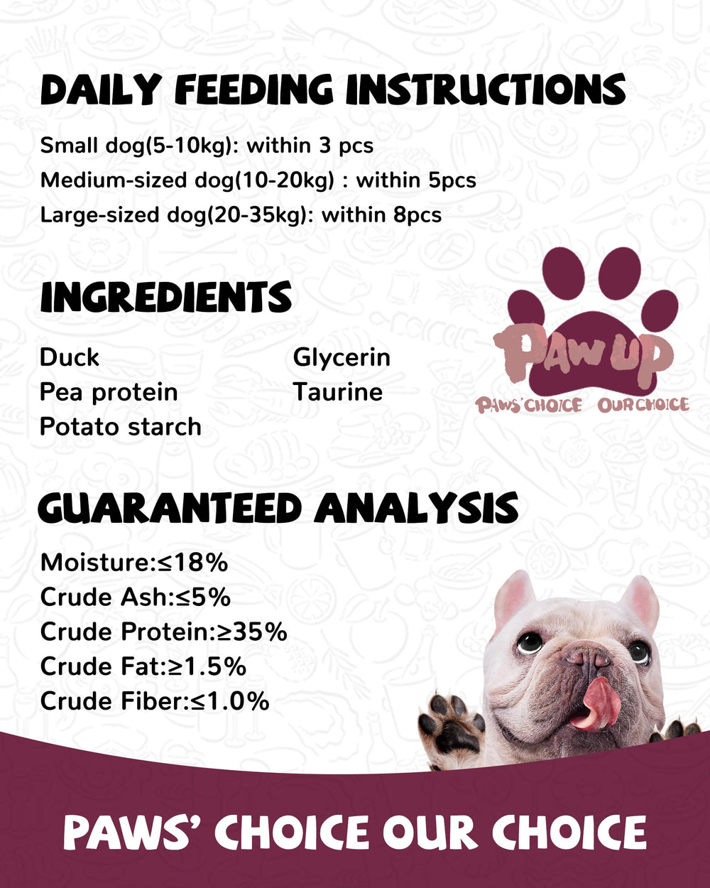PAWUP duck jerky strips freshness-sealed container preserves flavor.