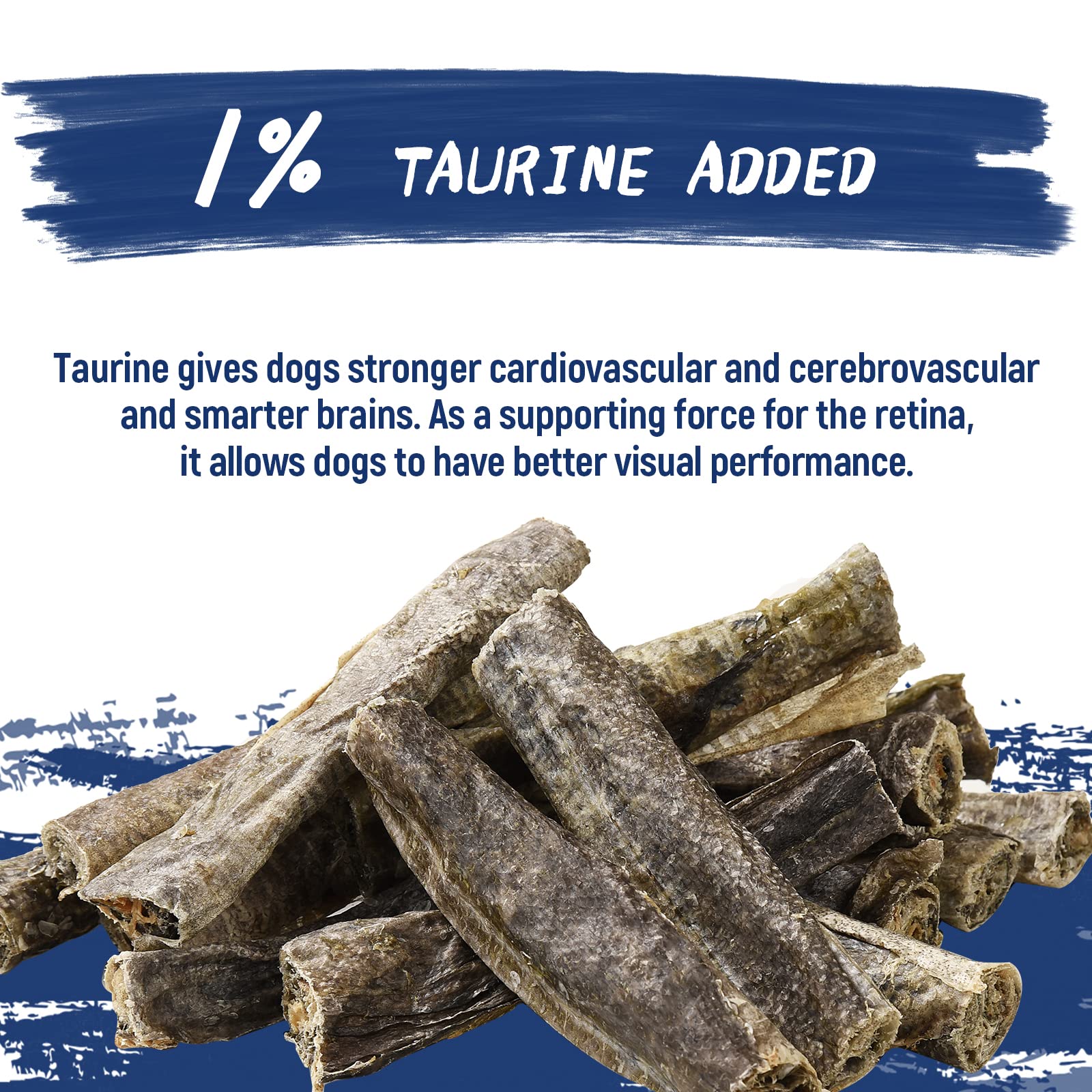 PAWUP gluten-free cod skin snack, suitable for dogs with sensitivities seeking a simple chew.