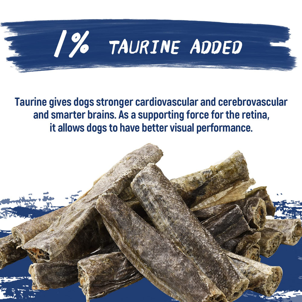 PAWUP gluten-free cod skin snack, suitable for dogs with sensitivities seeking a simple chew.