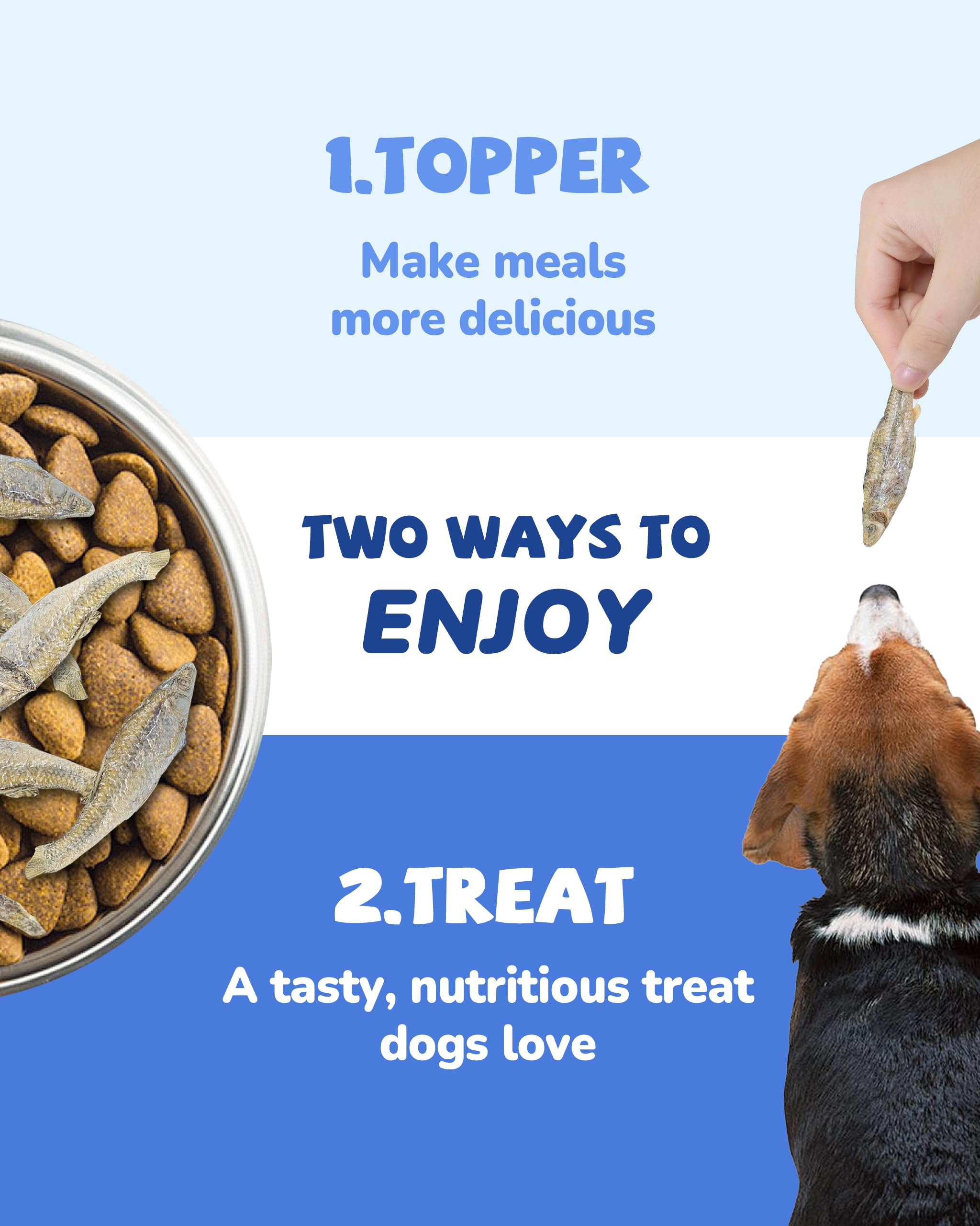 PAWUP Minnows omega-3 rich snack supports balanced nutrition.