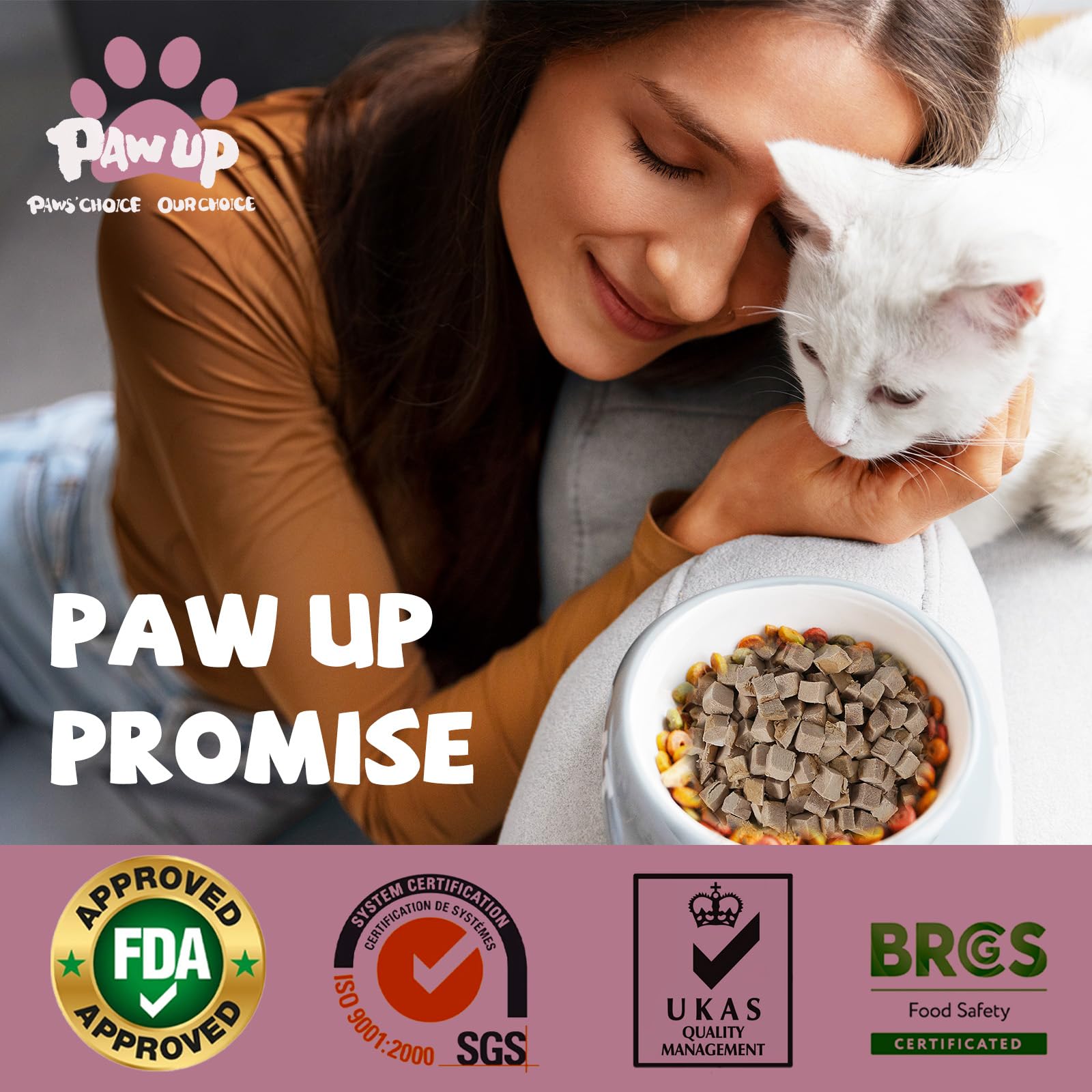 PAWUP freeze-dried duck treats used as a training snack for pets.