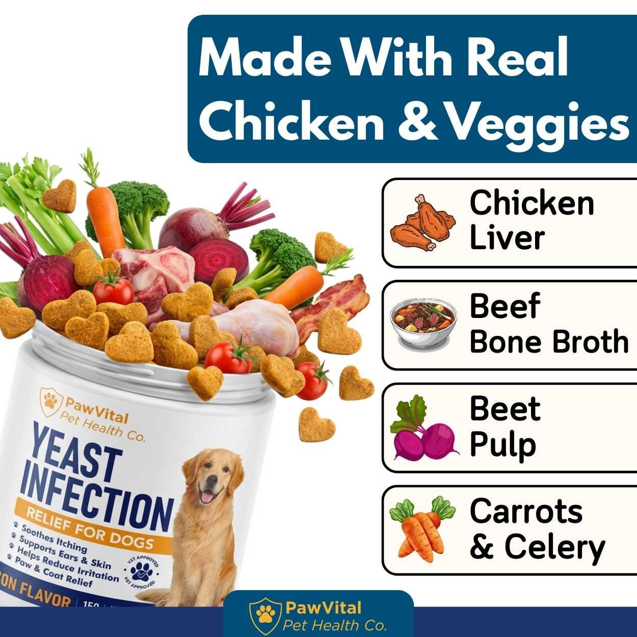 PawVital marshmallow root and ginger blend supports gentle tissue comfort.