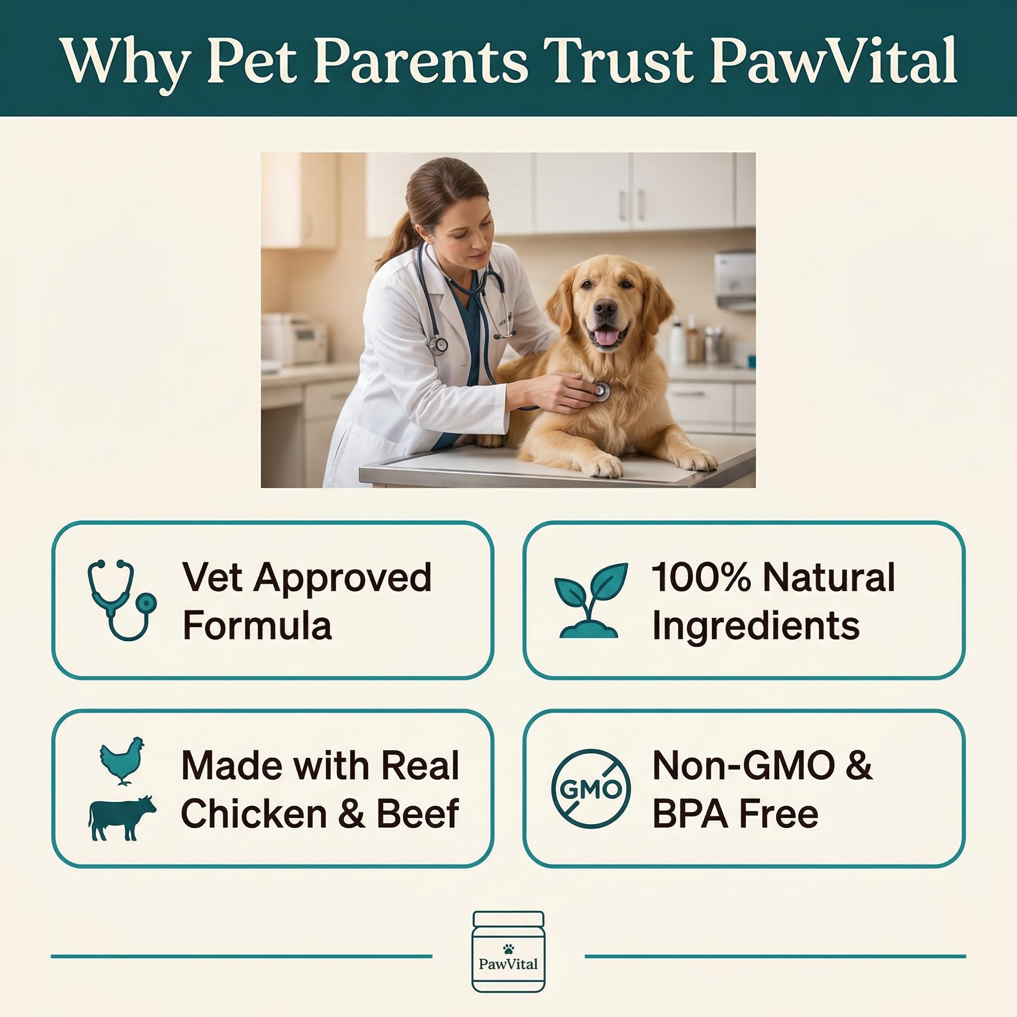 PawVital real-chicken-flavor-treat offers natural flavor dogs love.
