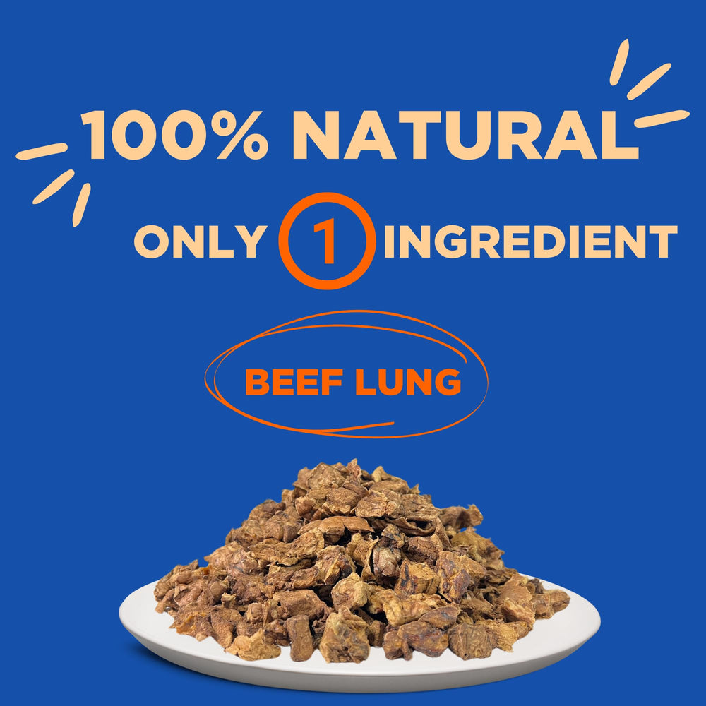 Close-up of Paww Chew Beef Lung Treats texture for a chewy, digestible form.