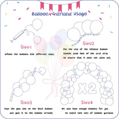 PAXILE pastel 10-inch balloons in a garland add festive color for birthdays.
