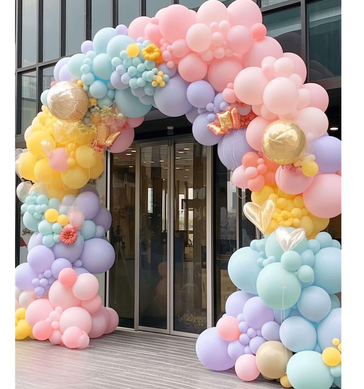 PAXILE 5-inch balloons in a compact garland accent for tabletops.