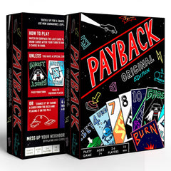 PAYBACK Original Edition tarot-sized cards for easy handling and quick setup.