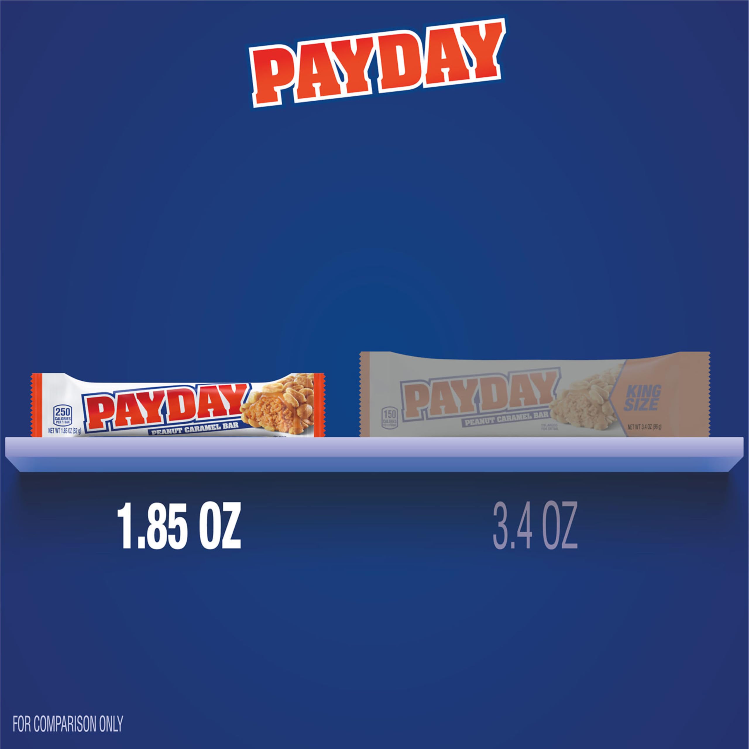 Individually wrapped PayDay bars for freshness on the go