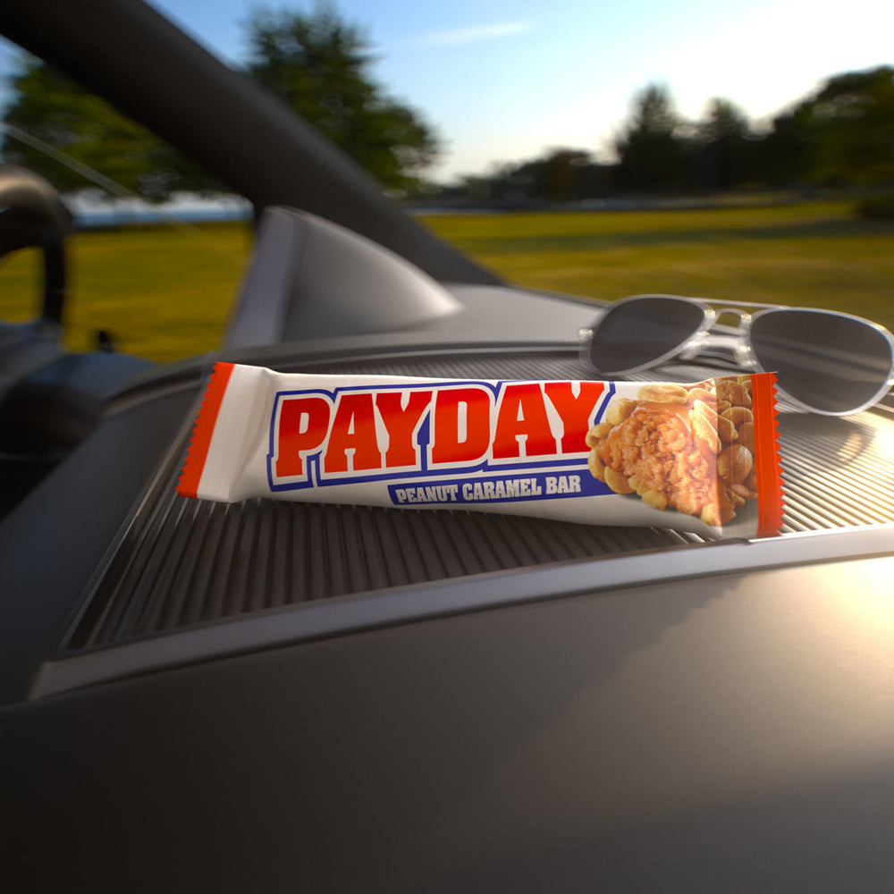 PayDay bars on an office desk for quick energy