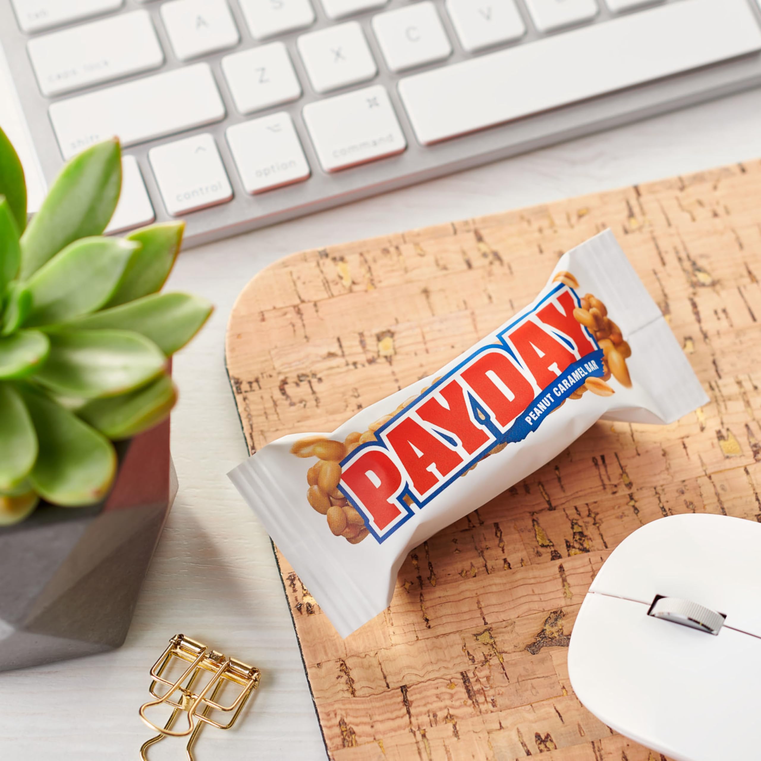 PAYDAY Snack Size in an Easter basket, a springtime treat