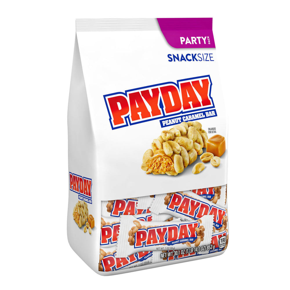 PAYDAY Snack Size bars being handed out at a gathering, convenient for sharing