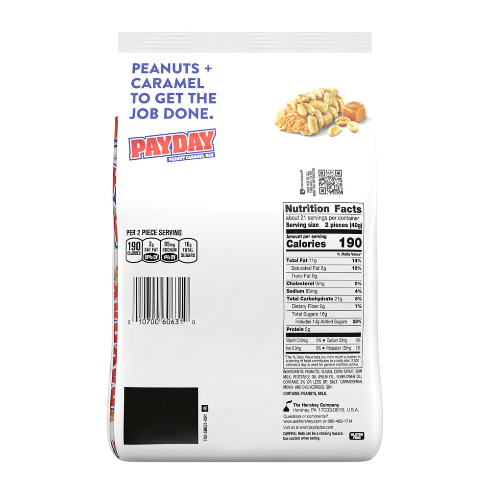 PAYDAY Snack Size pack on a store shelf for bulk sharing and events