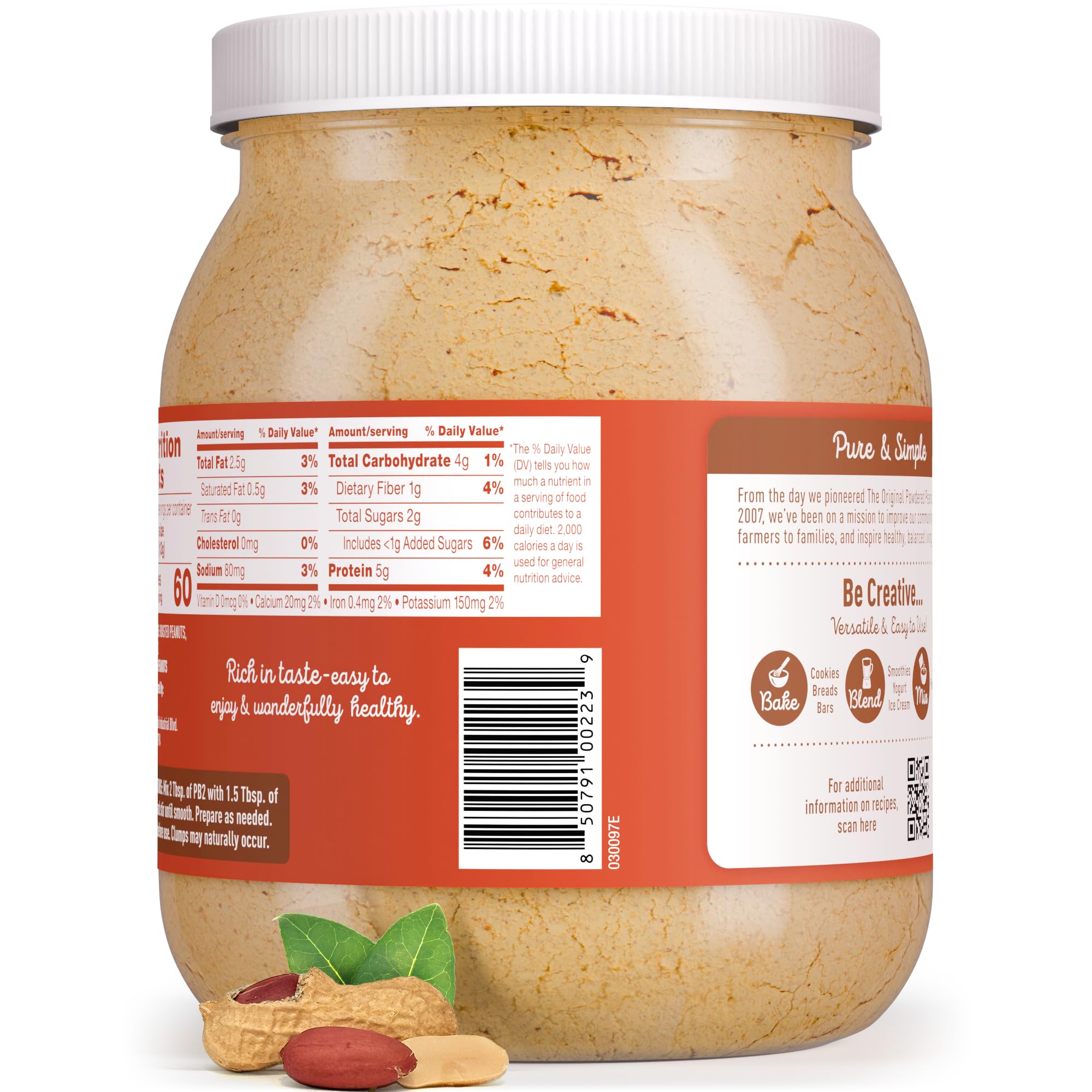 PB2 Crunchy Powdered Peanut Butter chocolate dip, creamy with crunchy bites.