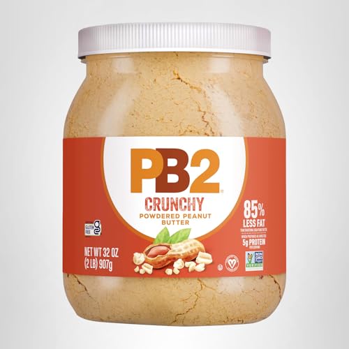 PB2 Crunchy Powdered Peanut Butter mix with water, simple spreadable texture.