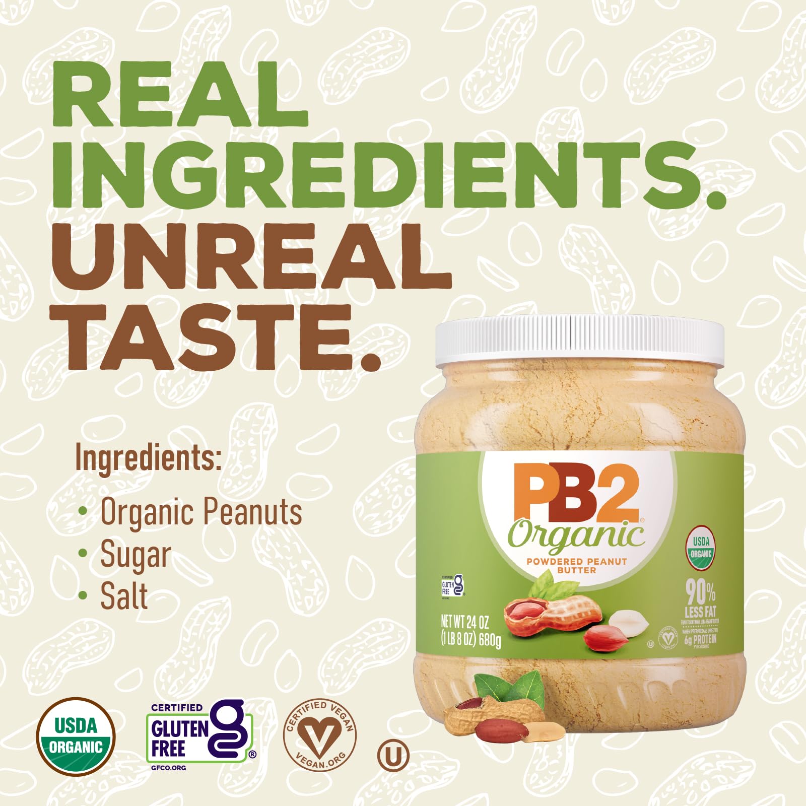 PB2 powder used in baking for rich peanut flavor with less fat.