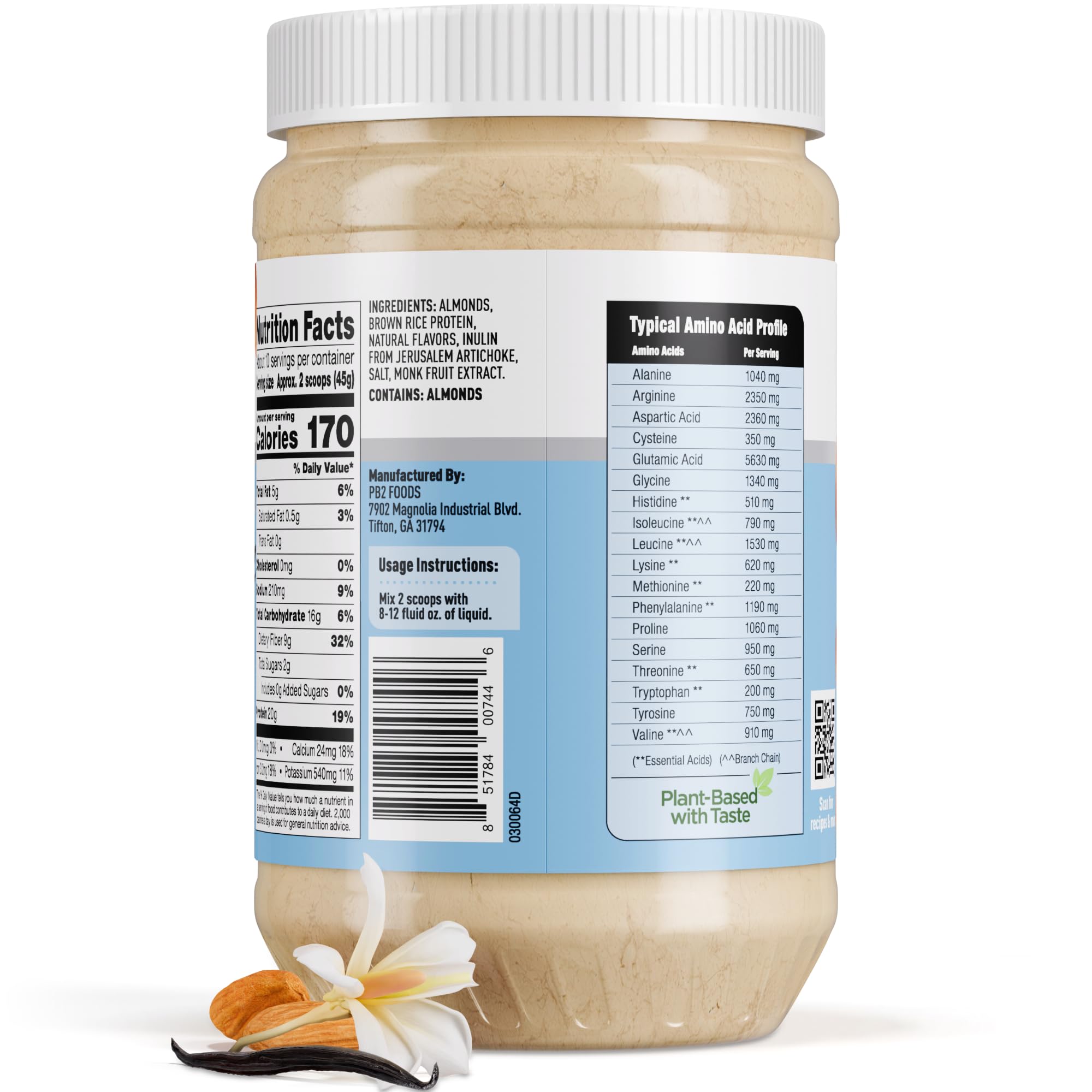 PB2 Performance almond protein powder blends easily in drinks and oats.