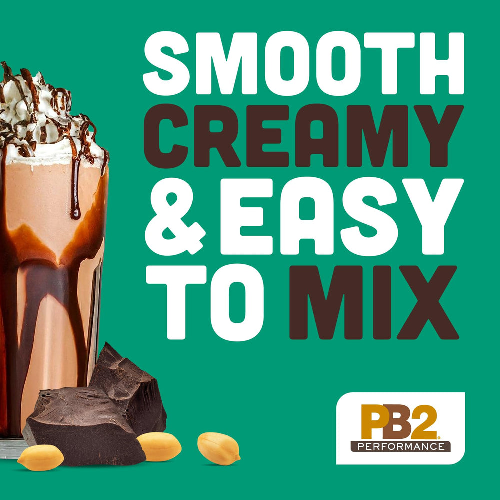 PB2 Performance Protein cocoa smoothie with banana shows great flavor without added sugar.