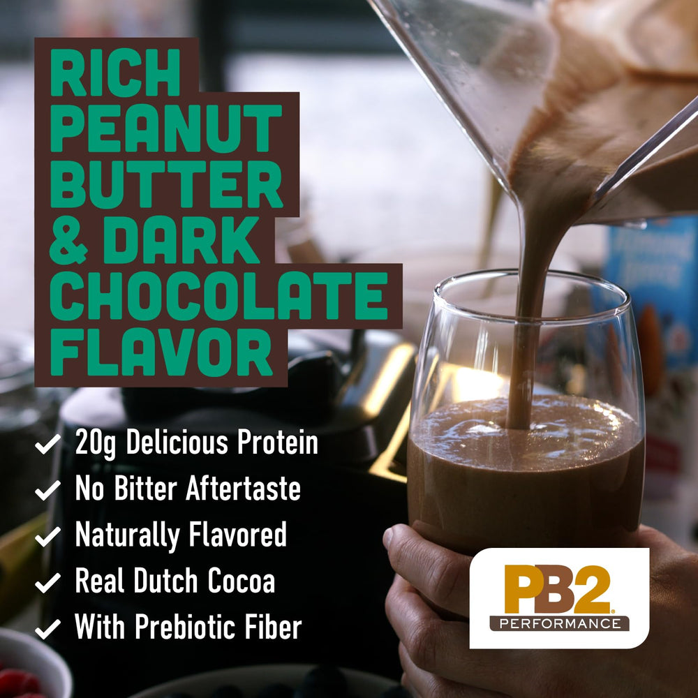 PB2 Performance Protein ingredients label closeup highlights six simple ingredients.