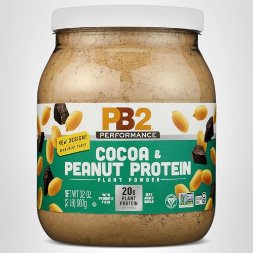 PB2 Performance Protein shaker-ready image illustrates mixability for post-workout shakes.