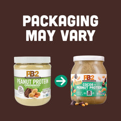 PB2 Performance Protein scoop drops into glass, demonstrating quick mixability for smooth shakes.