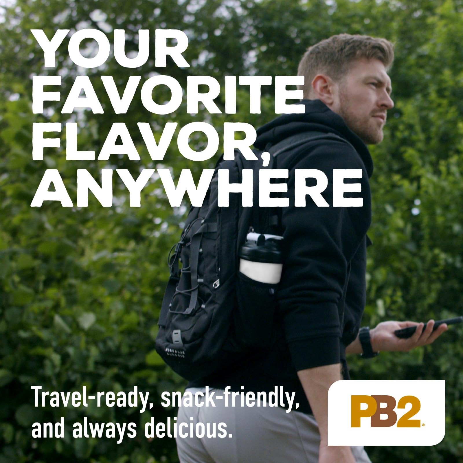 PB2 measuring spoon emphasizes easy portion control and convenience.