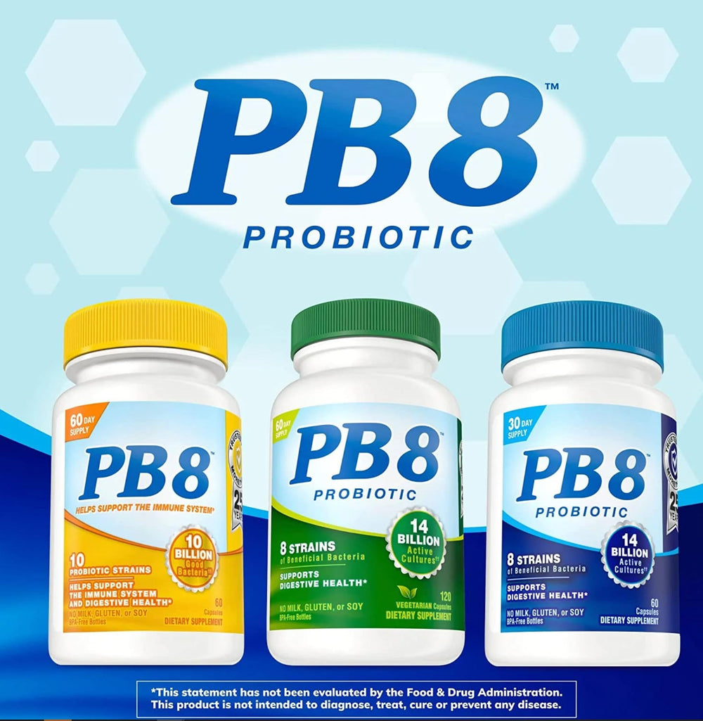 PB8 Probiotic BPA-free bottle emphasizing safe packaging