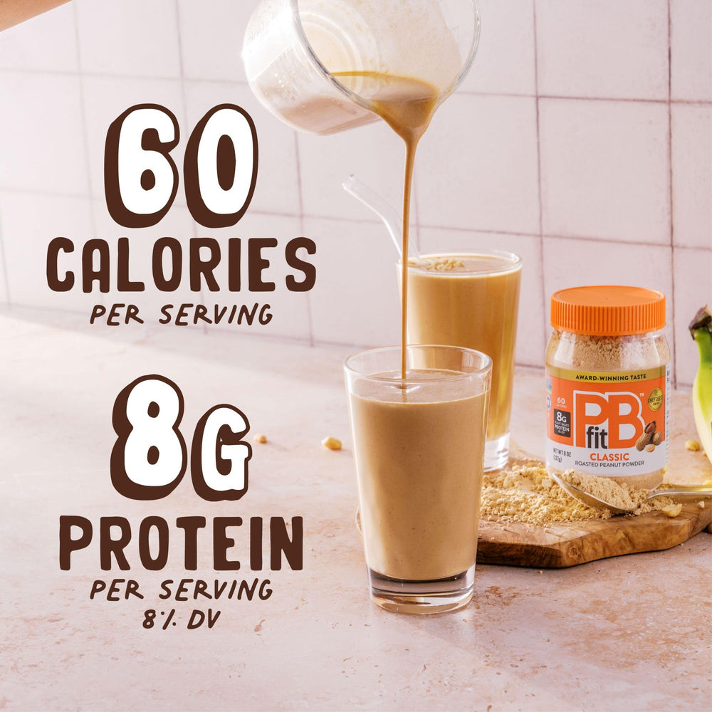 PBfit protein-scoop ready for a post-workout shake.