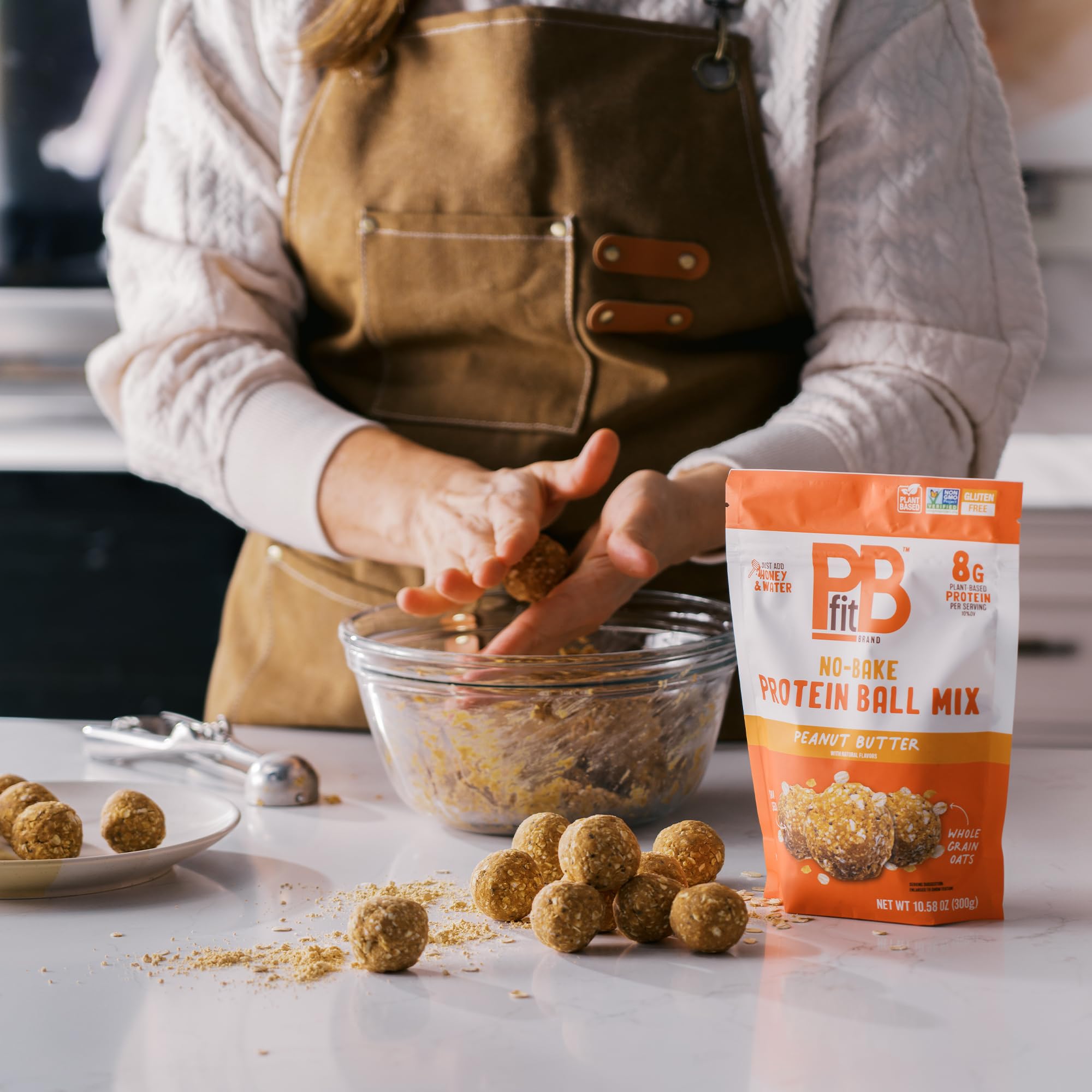 PBfit on-the-go snack packaging shows portable energy bites