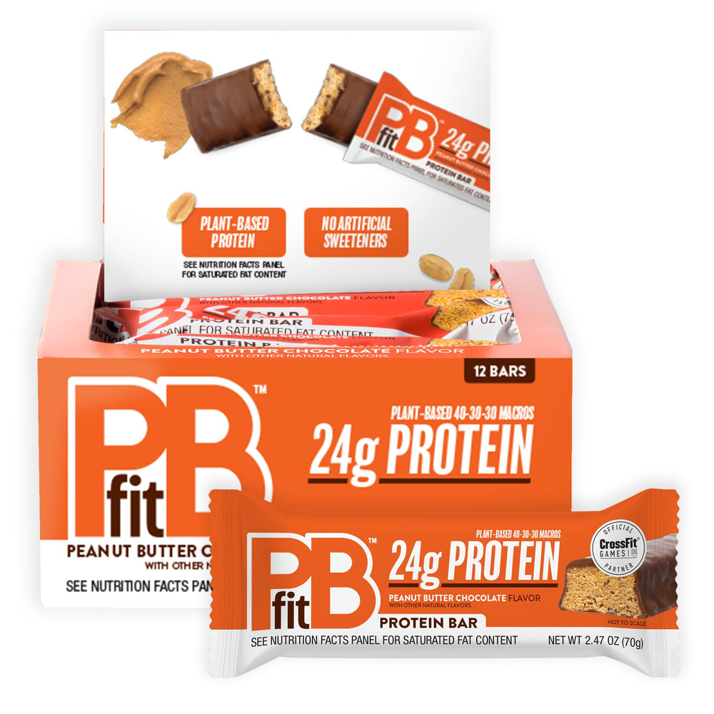 PBfit Peanut Butter Chocolate Bar wrapped for convenient on-the-go protein