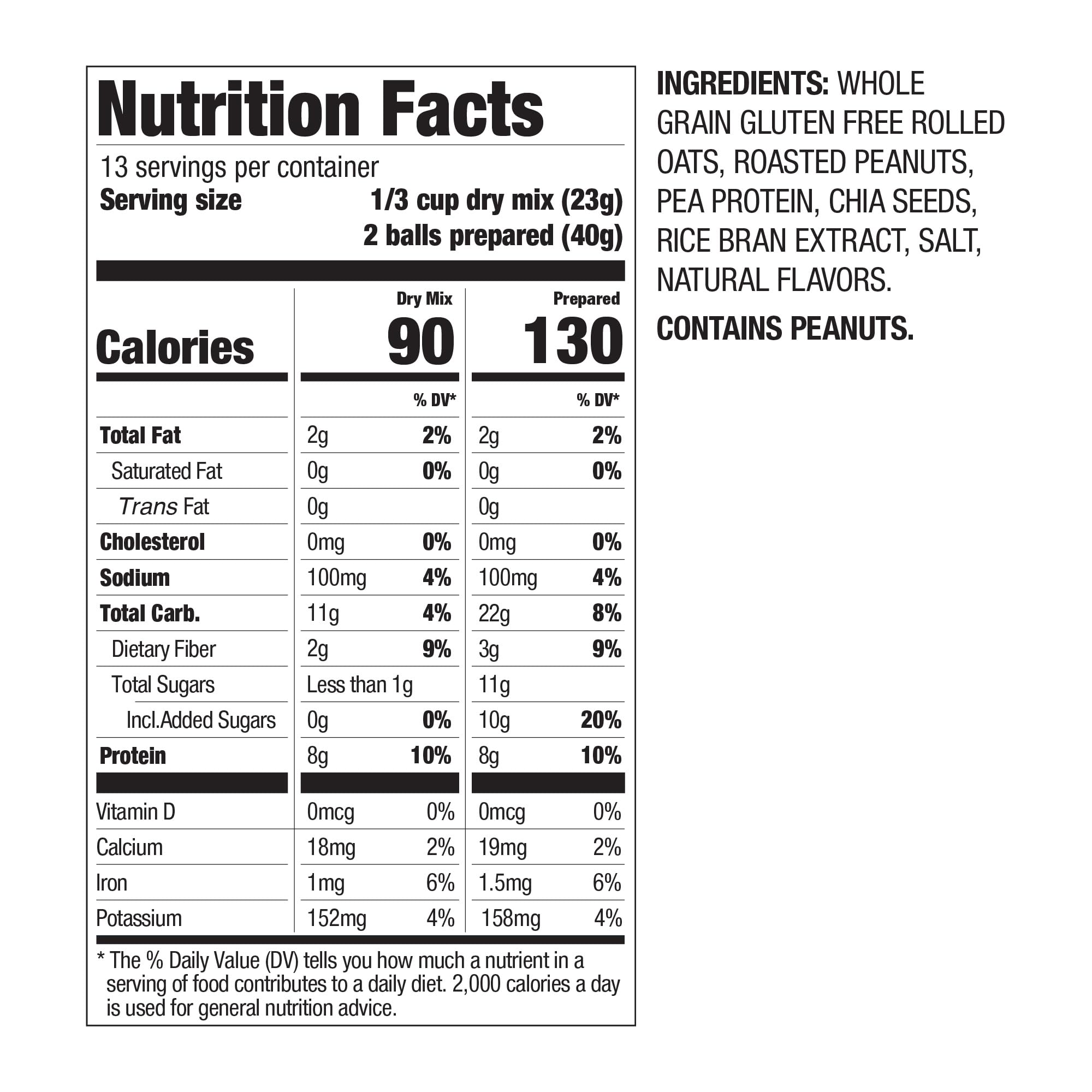 PBfit plant protein 8g closeup highlights wholesome ingredients and protein-packed bite