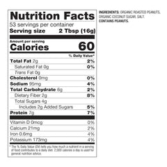 PBfit roasted peanuts aroma on packaging highlighting organic ingredients