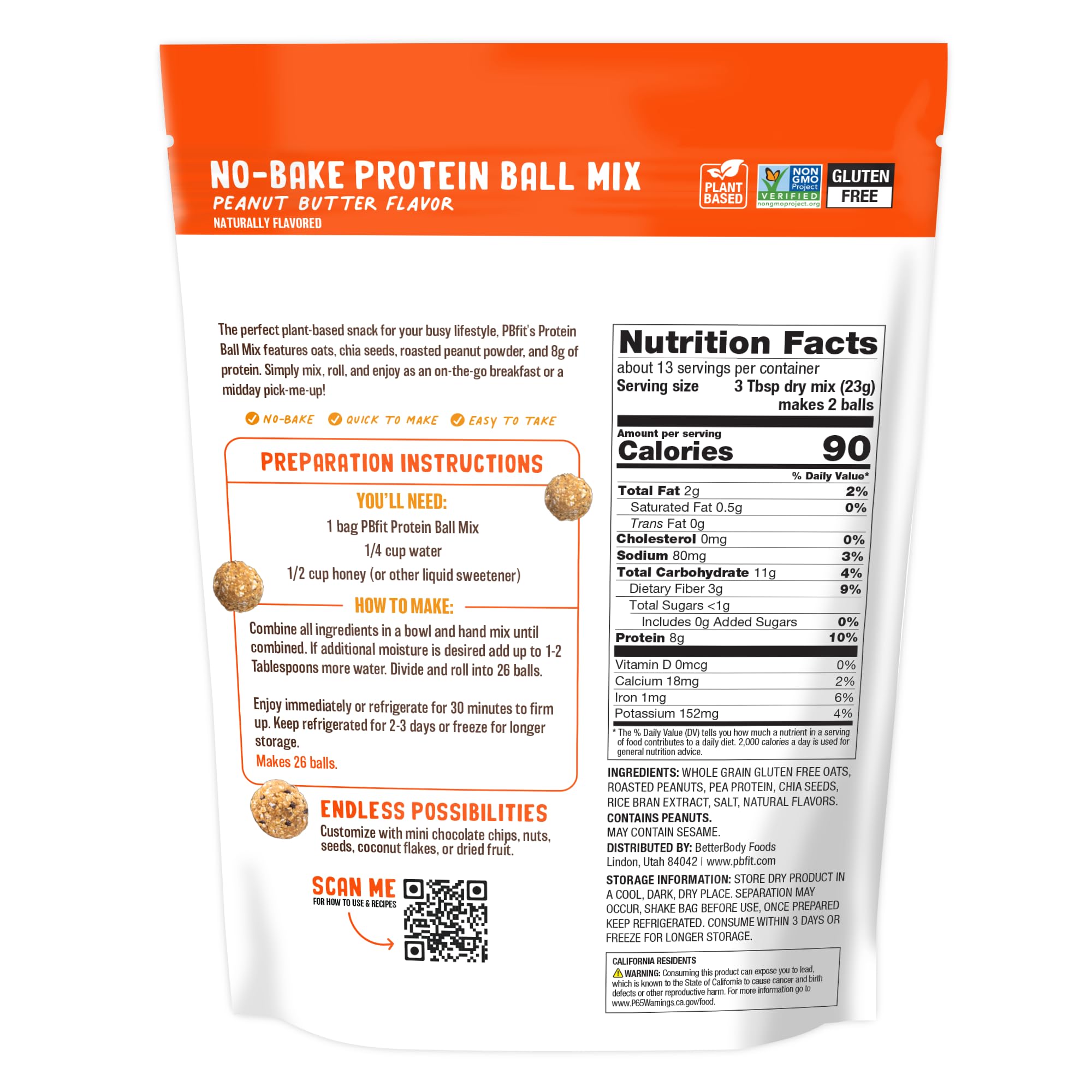 PBfit whole grain oats and chia seeds closeup emphasize wholesome nutrition