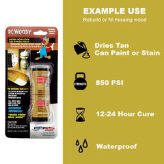 PC-Woody two-part epoxy being mixed on a flat surface.