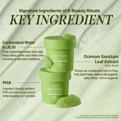 P.CALM Holy Basil Bubble Deep Mask targeting clogged pores for cleaner skin