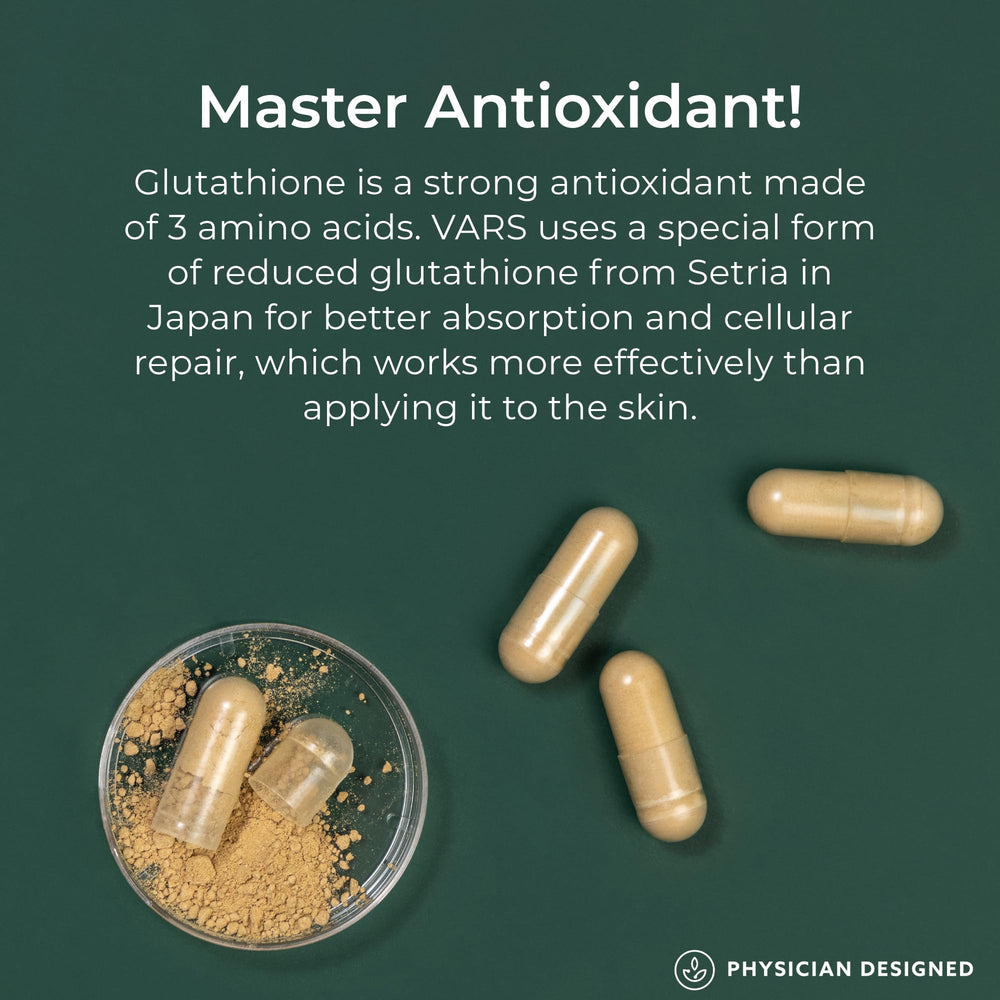 PD VARS glutathione for skin repair and brighter complexion.