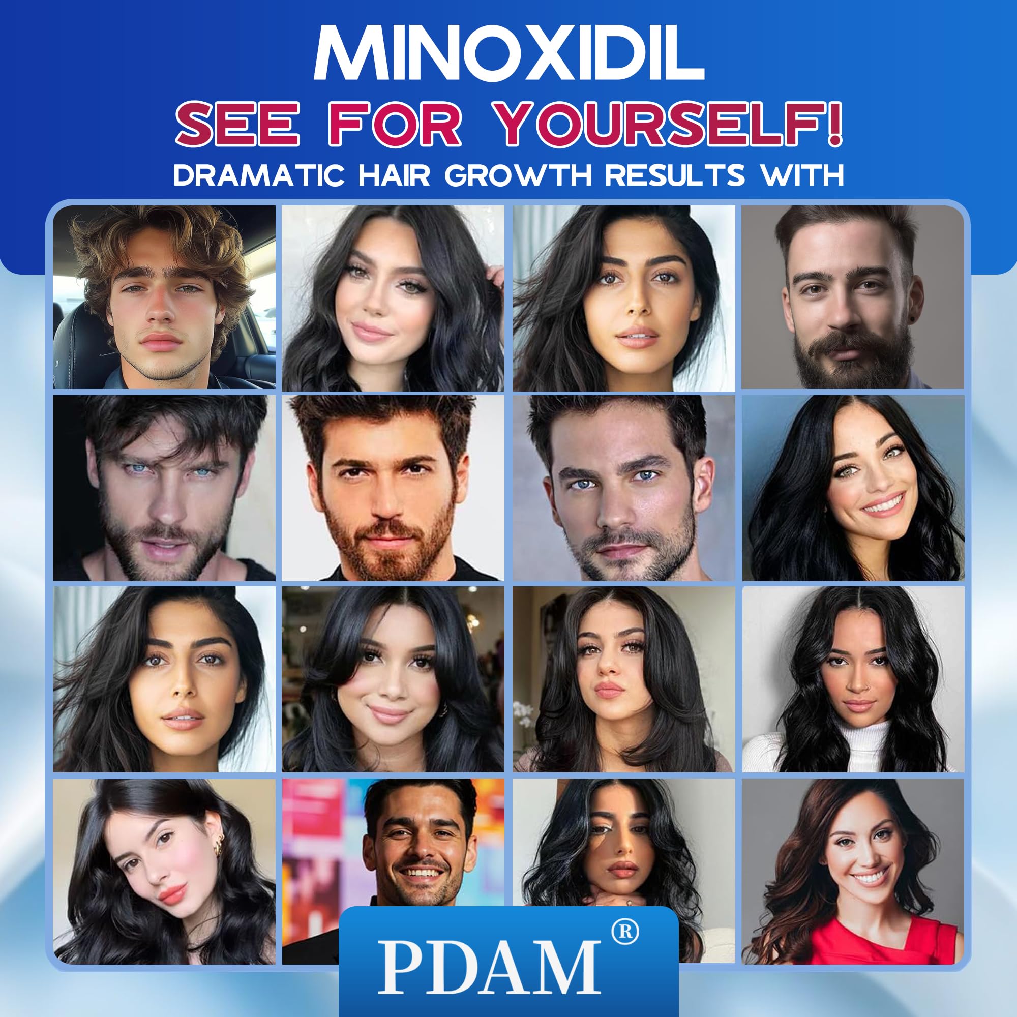 Pdam Minoxidil foam on store shelf display