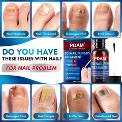 PDAM formula with Tea Tree Oil and Vitamin E moisturizes nails.
