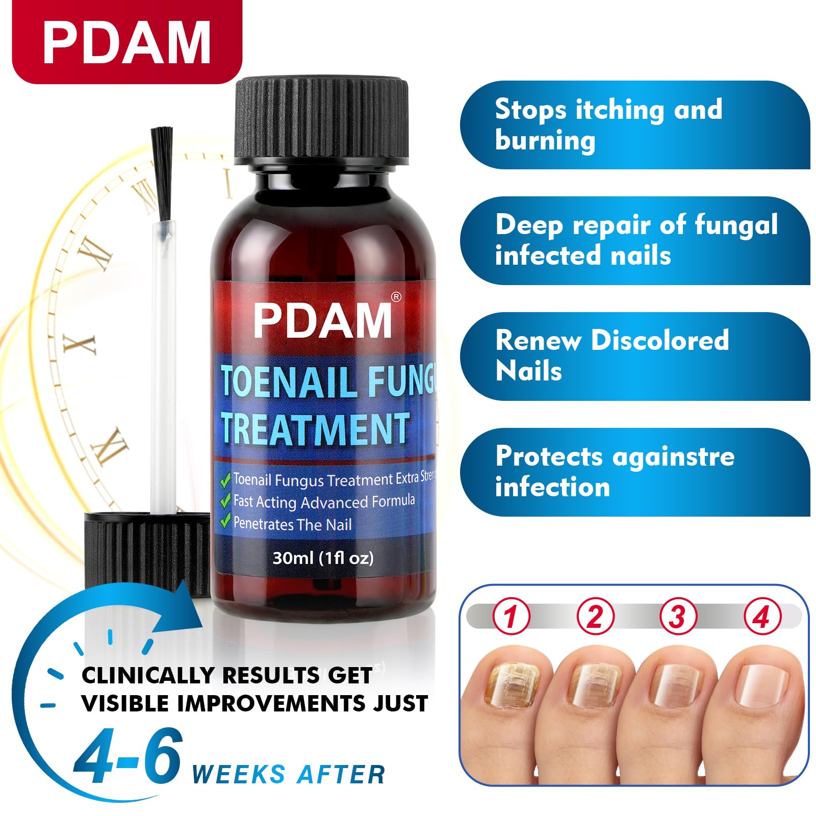 PDAM travel-friendly bottle fits in bag for easy nail care.