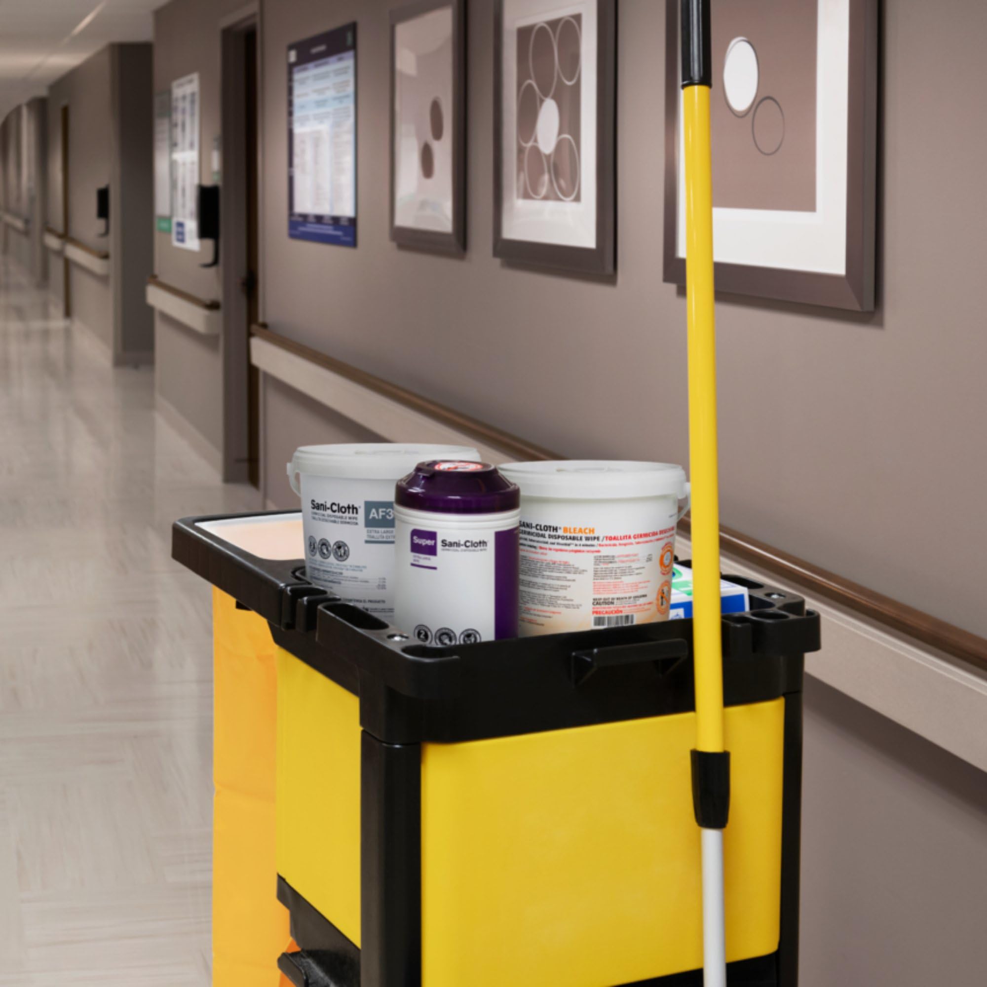 Clinical setting showing clean surfaces after using Sani-Cloth.