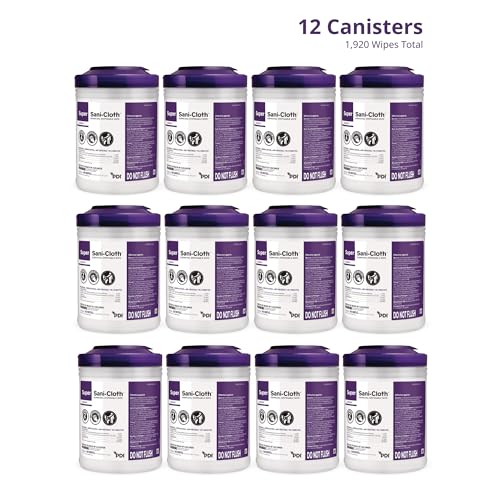 PDI Super Sani-Cloth canister open reveals large, pre-moistened sheets for quick use.