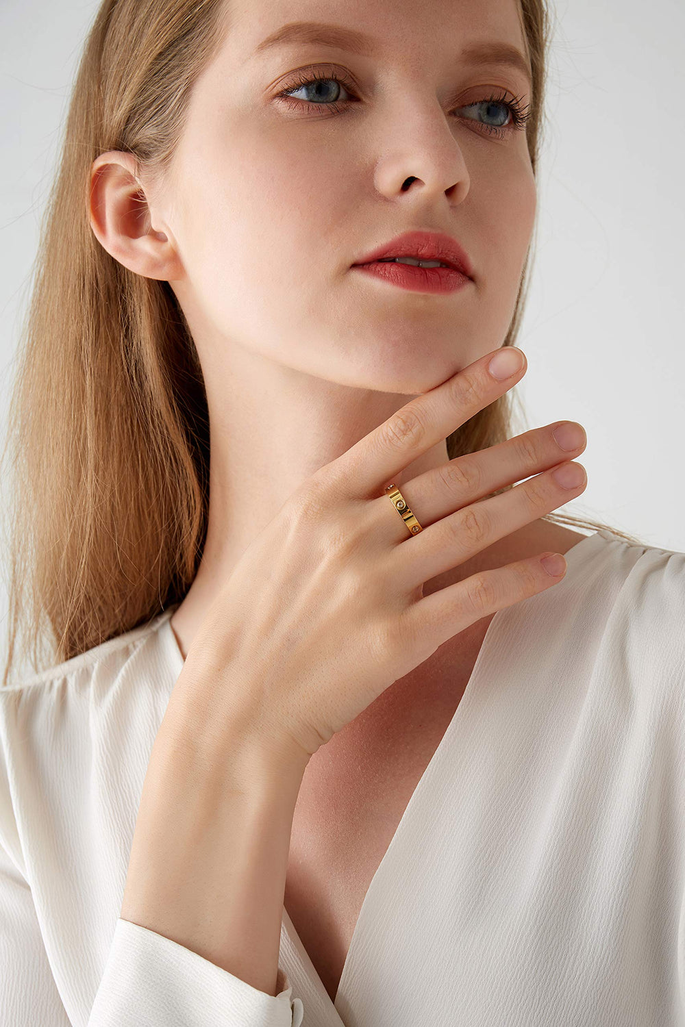 PDWZNBA Love Friendship Ring with zircon accents to elevate any look.