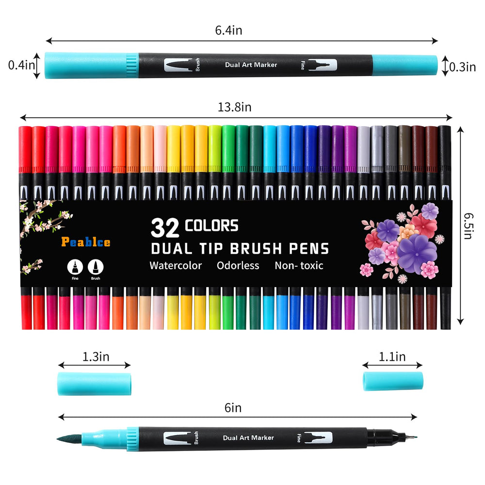 Peablce markers may show bleed-through on standard paper; use thicker stock.