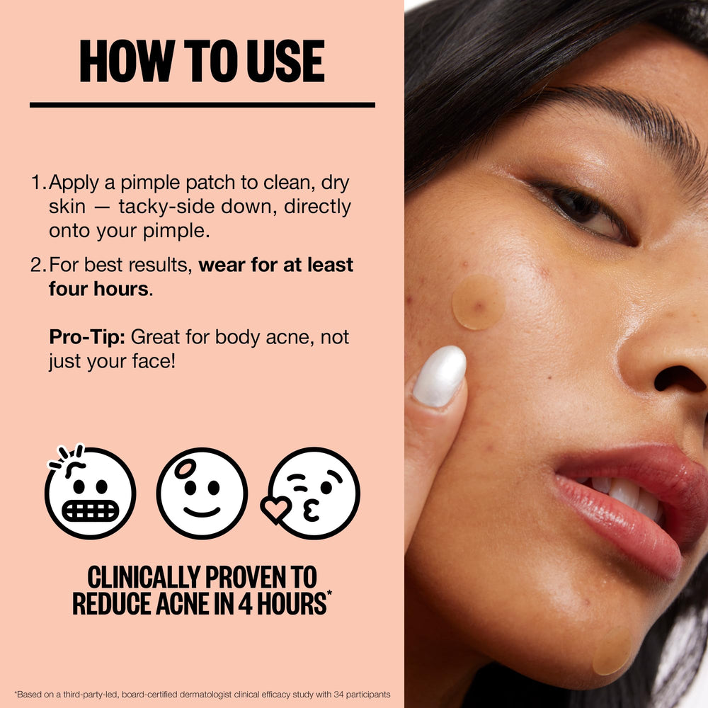 Peace Out Acne Healing Dots contain salicylic acid, retinol, and aloe for gentle care