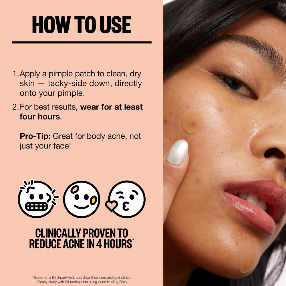Peace Out patch applied on blemish protects it from external irritation